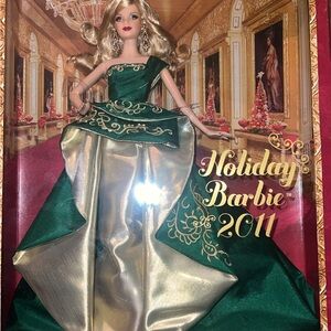 Barbie Green and Gold Holiday Doll